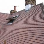 An example of the clay tile roof with Velux window